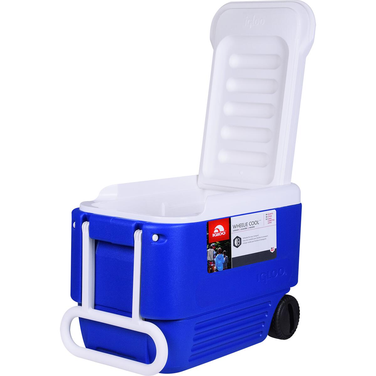 Caixa Térmica Wheelie Cool Azul Com Rodas 36L Igloo
