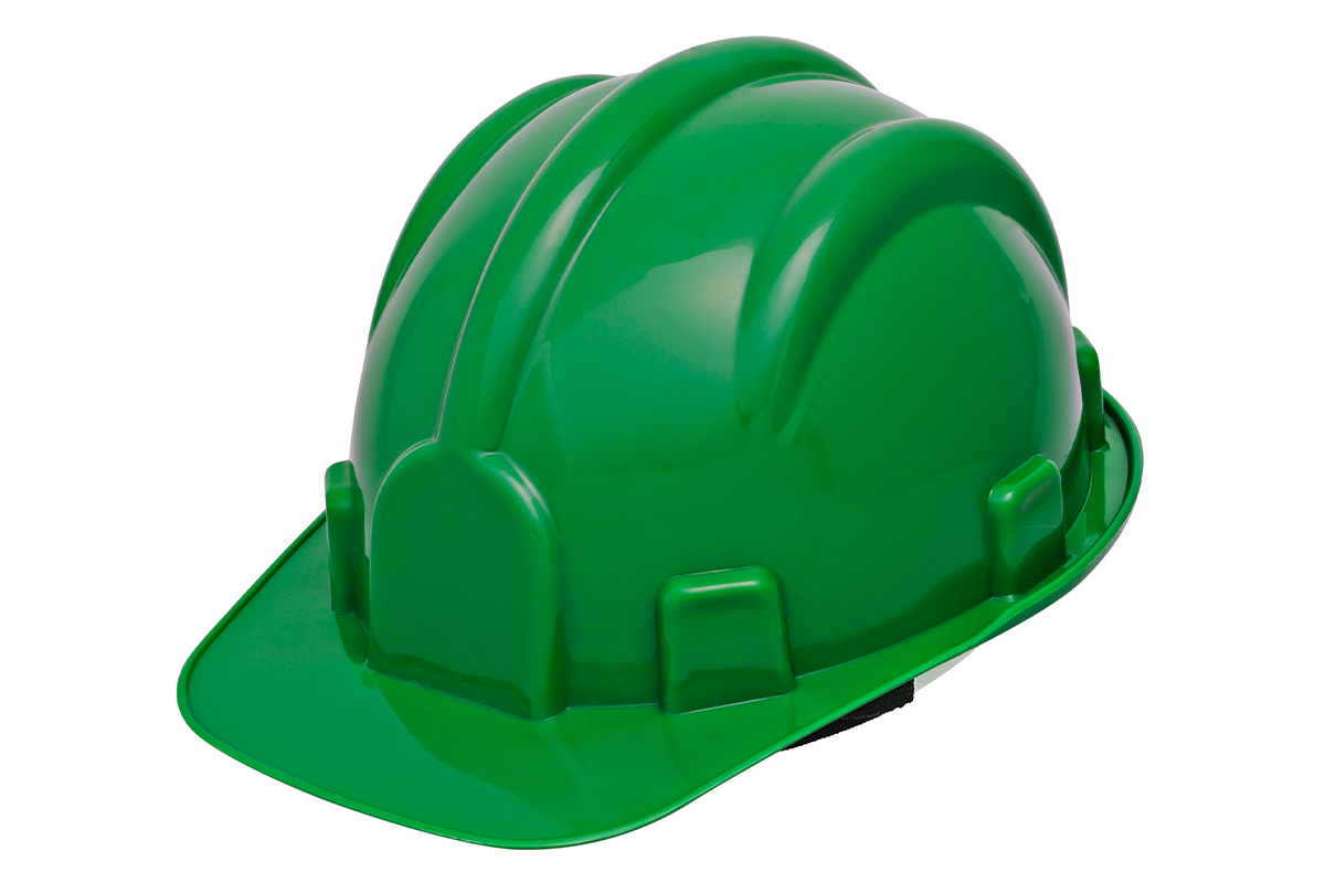 Capacete Construção Com Carneira Verde Delta Plus