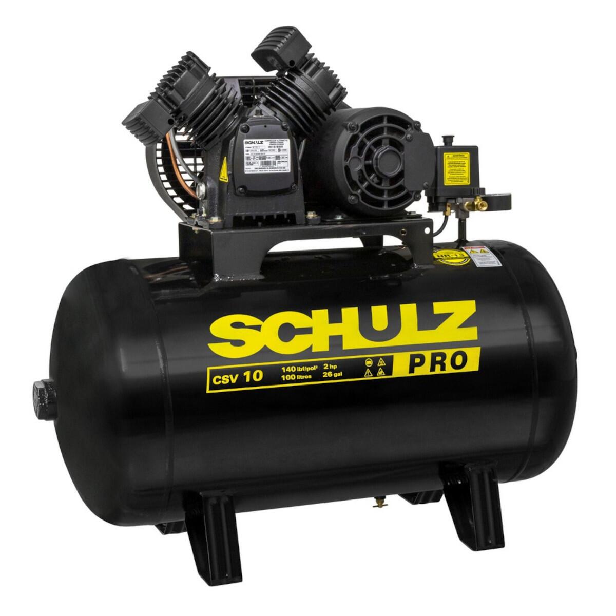 Compressor Ar Csv10/100 Pro 10Pcm 2Cv 100L Mono 127V Schulz