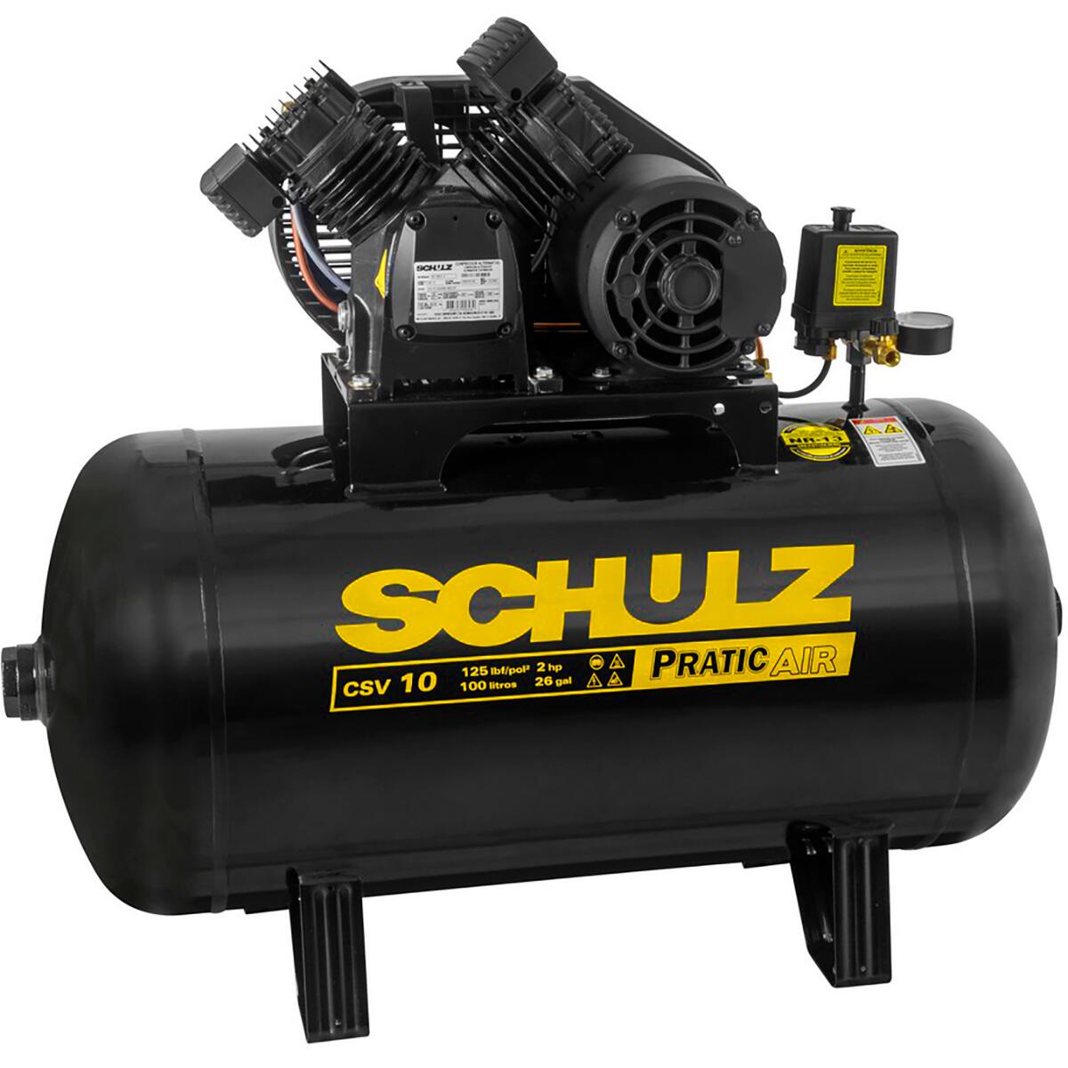 Compressor Pratic Air 100L Tri Schulz