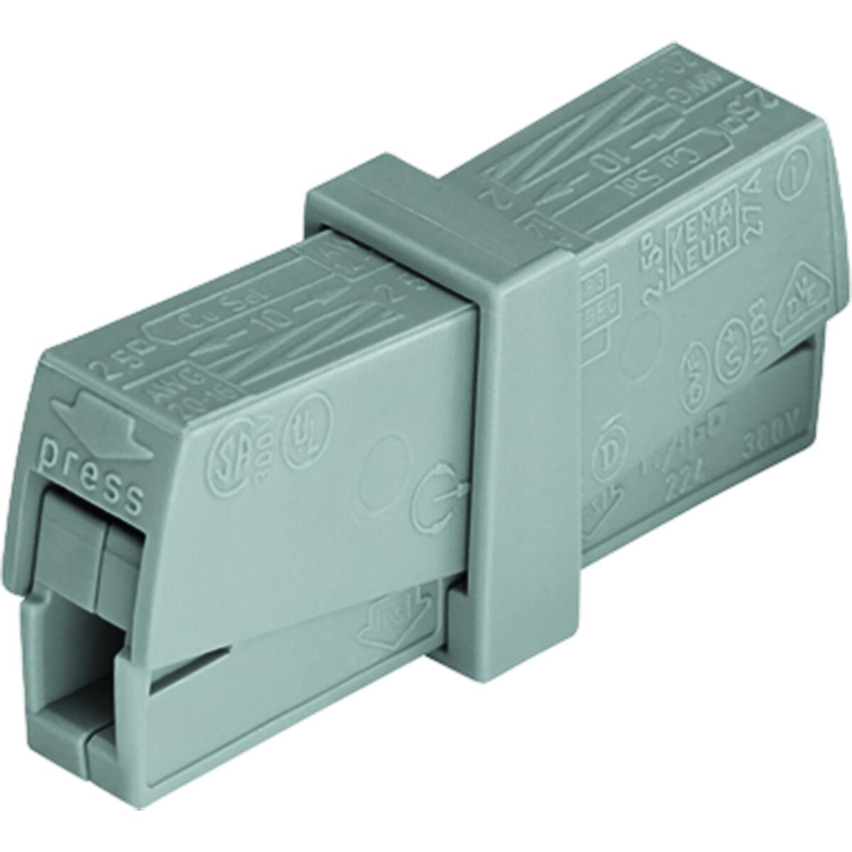 Conector Emenda 221-612 2 Deriv 6Mm2 Wago 3 Peças