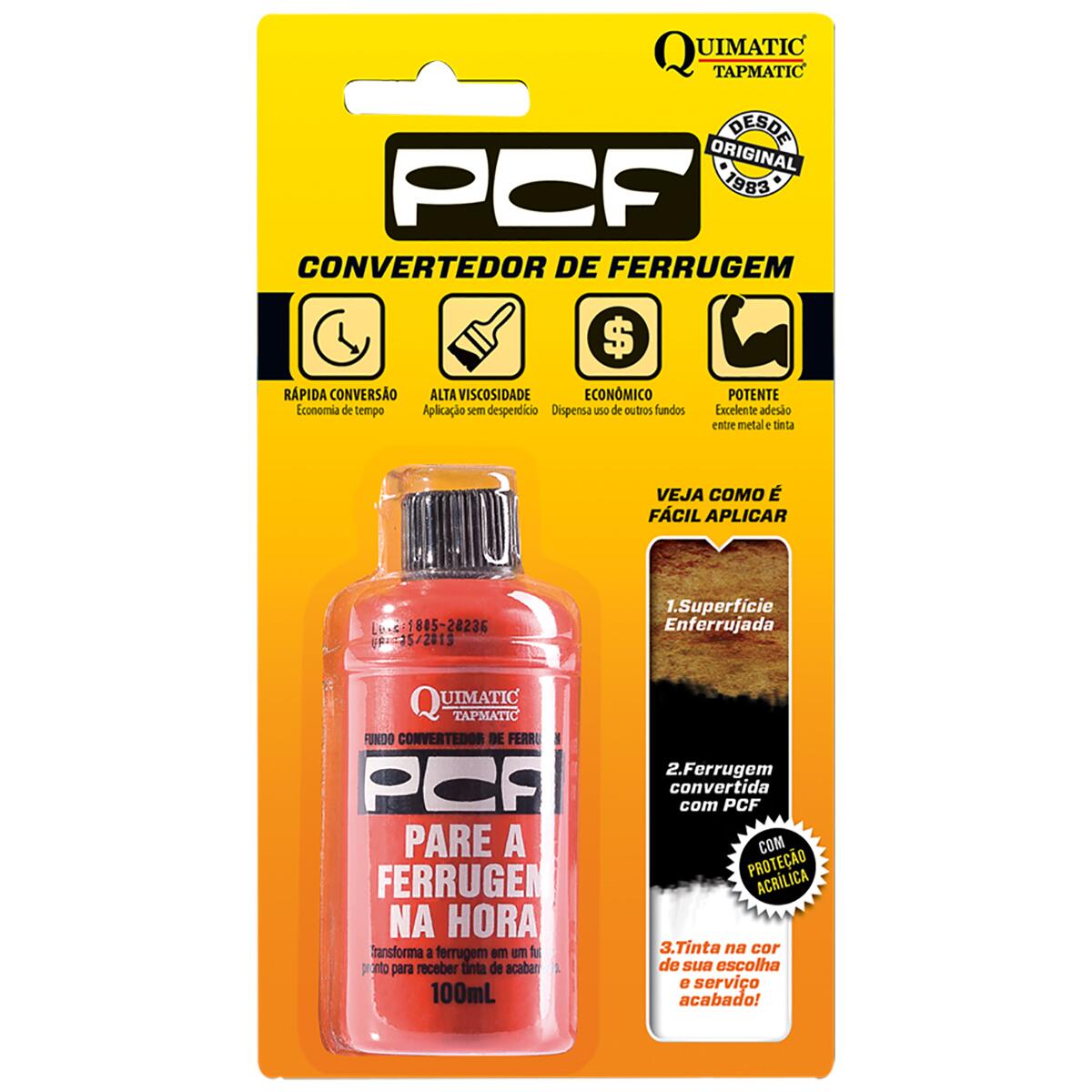 Convertedor De Ferrugem Pcf 100Ml Quimatic Tapmatic