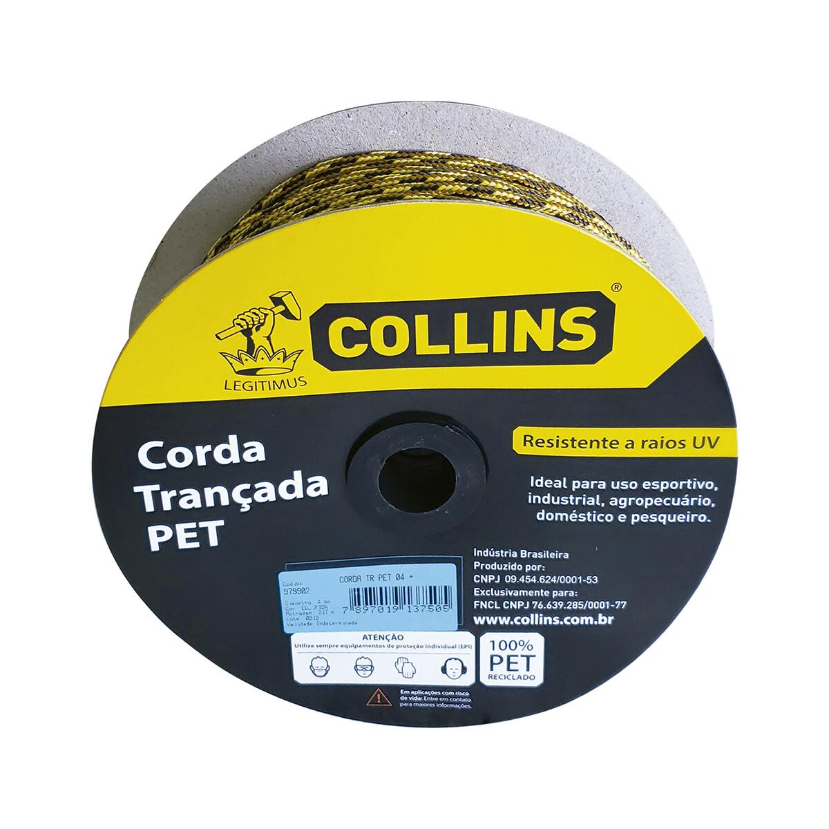 Corda Pet Trançada 4Mm Colorida Collins - Metro