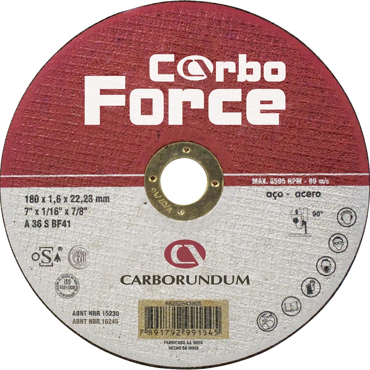 Disco Corte Aço Carborundum 300X3	2S25	40 Carbo
