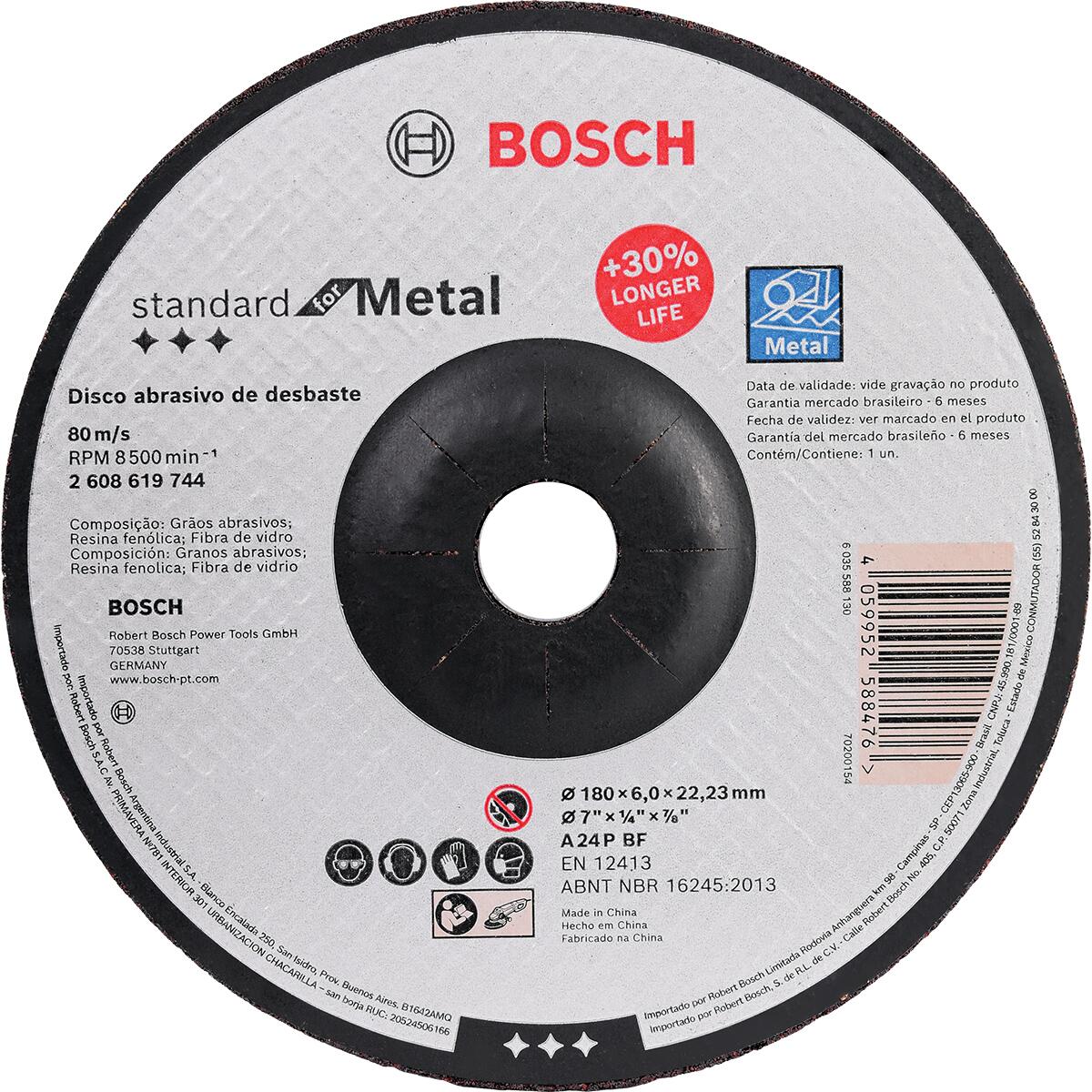 Disco De Desbaste Standard Metal 7