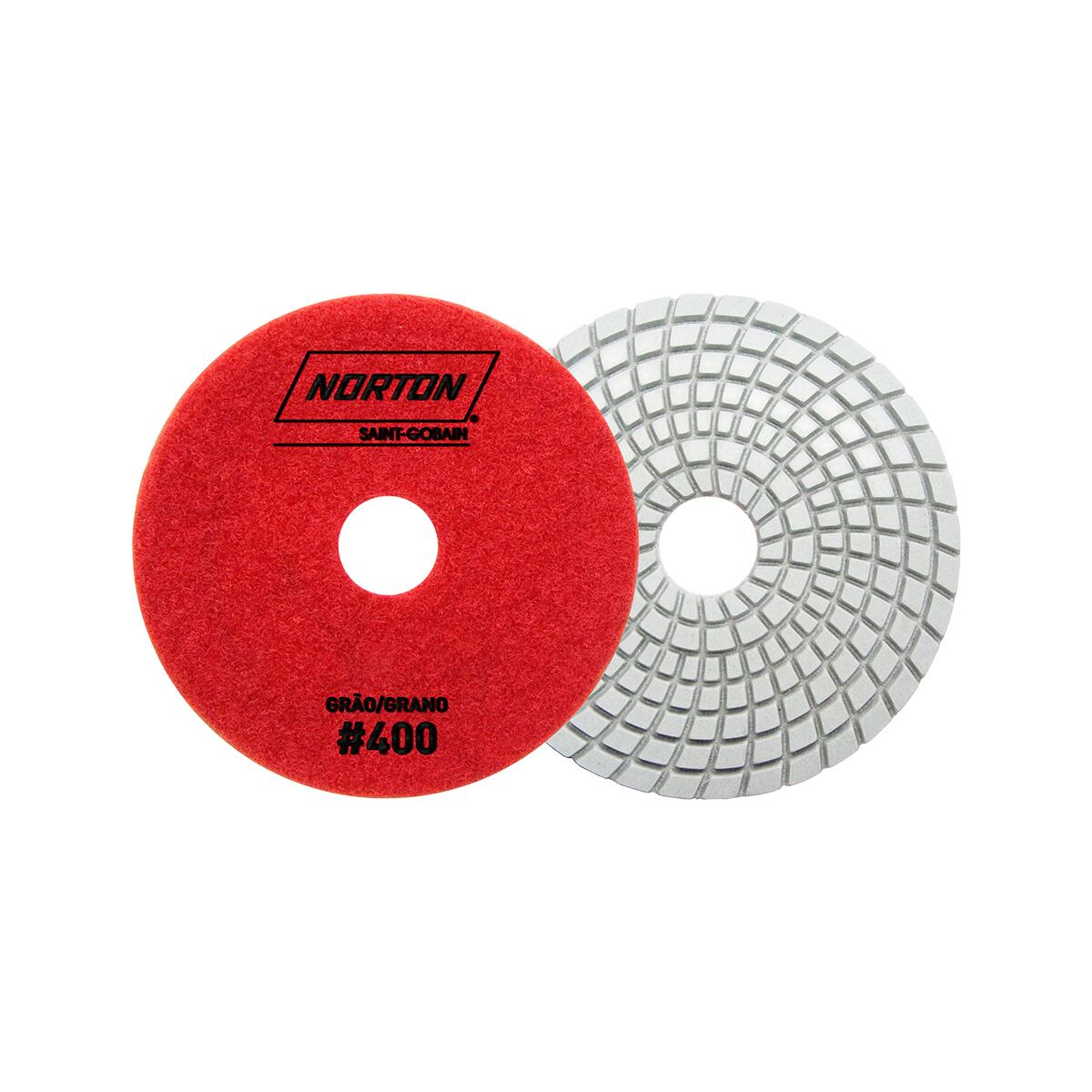 Disco Diamantado Flexível 100Mm Grão 400 Vermelho Norton