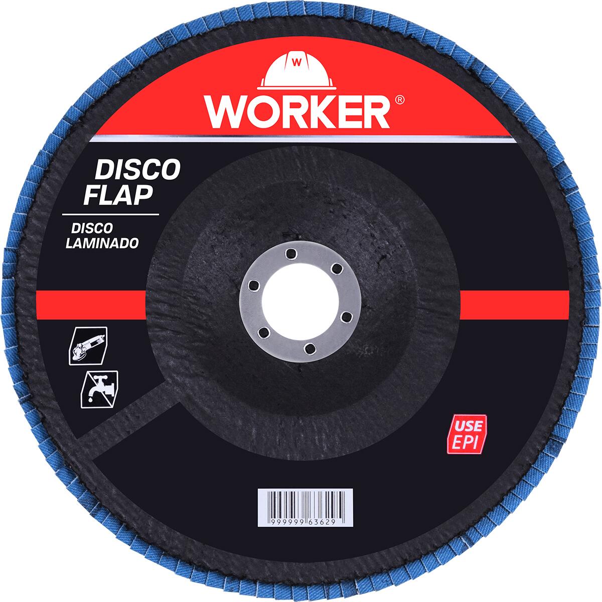 Disco Flap Inox Curvo Grão 120 114	3X23Mm Worker