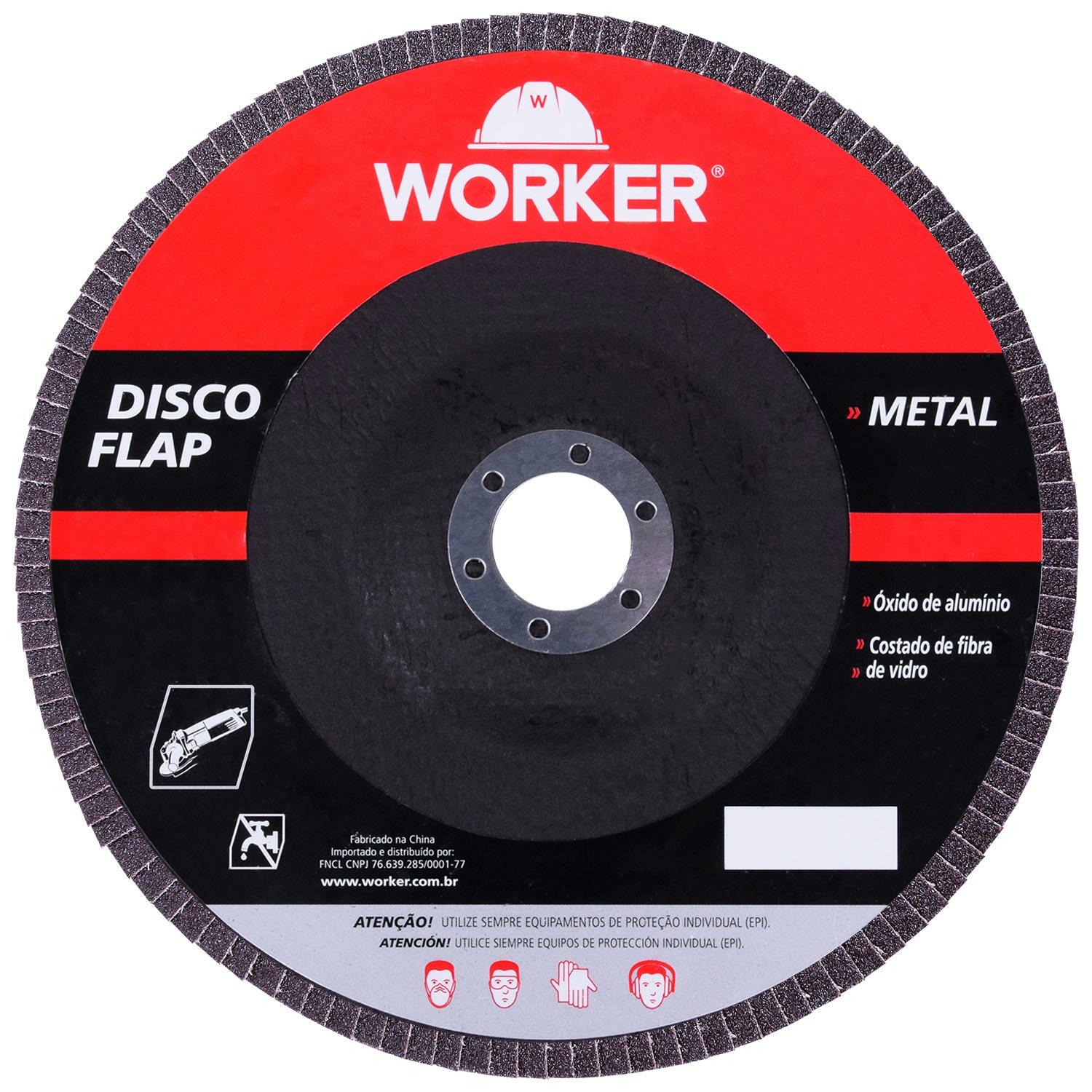 Disco Flap Reto G120 115Mm X 22	23Mm Metal Worker