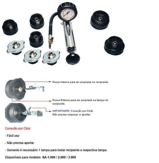 Equipamento Para Teste De Arrefecimento Para Radiadores Comuns E Selados Sa-2000 Planatc