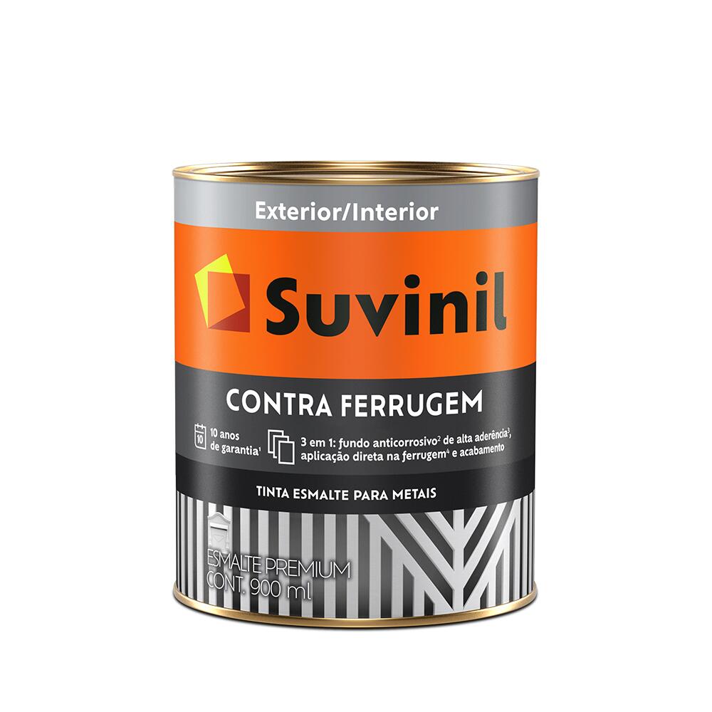 Tinta Esmalte Contra Ferrugem Brilhante Branca 900Mlsuvinil