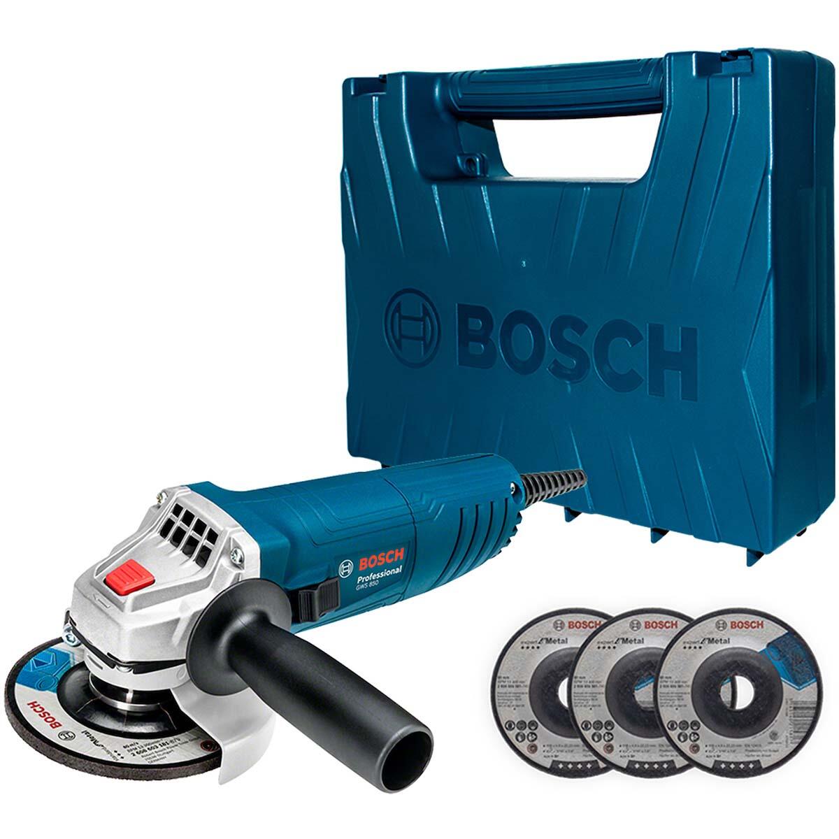 Esmerilhadeira Angular Gws850 Com 3 Discos 4.1/2” 850W 127V Bosch