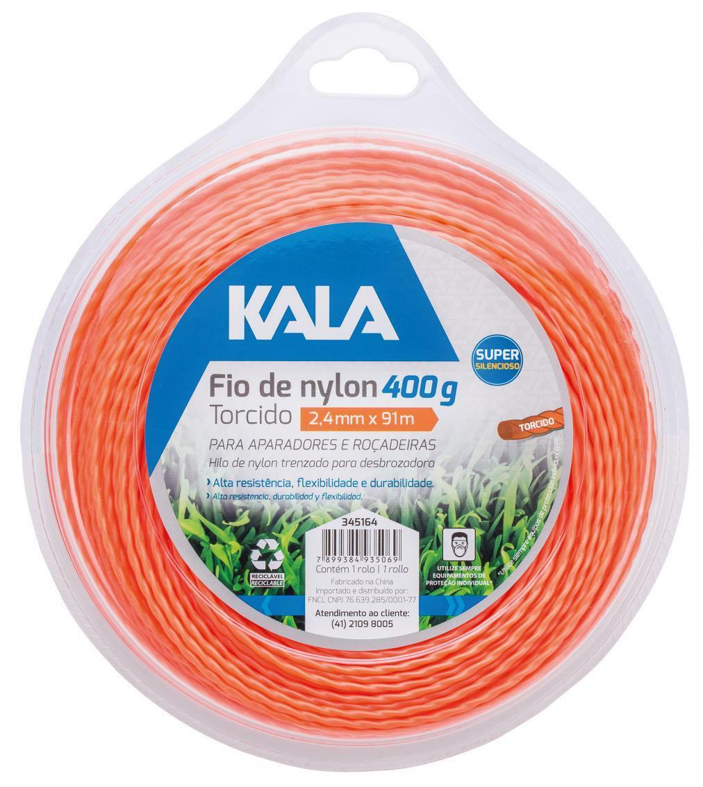 Fio De Nylon Para Aparadores Laranja 2	4Mmx90M Kala