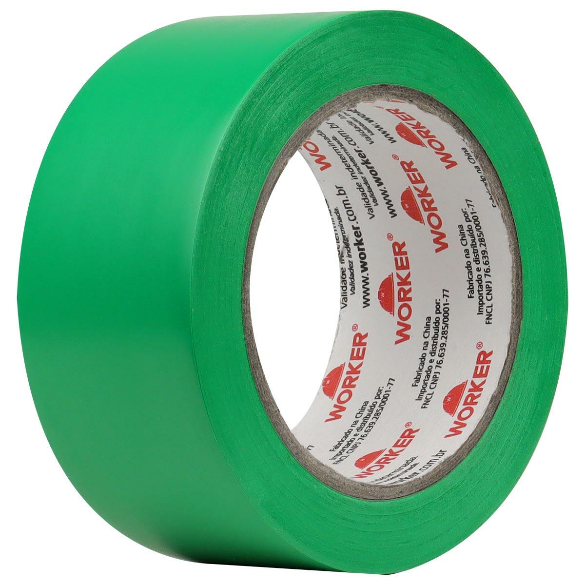 Fita Adesiva Para Demarcação Na Cor Verde 48Mm X 30M Worker