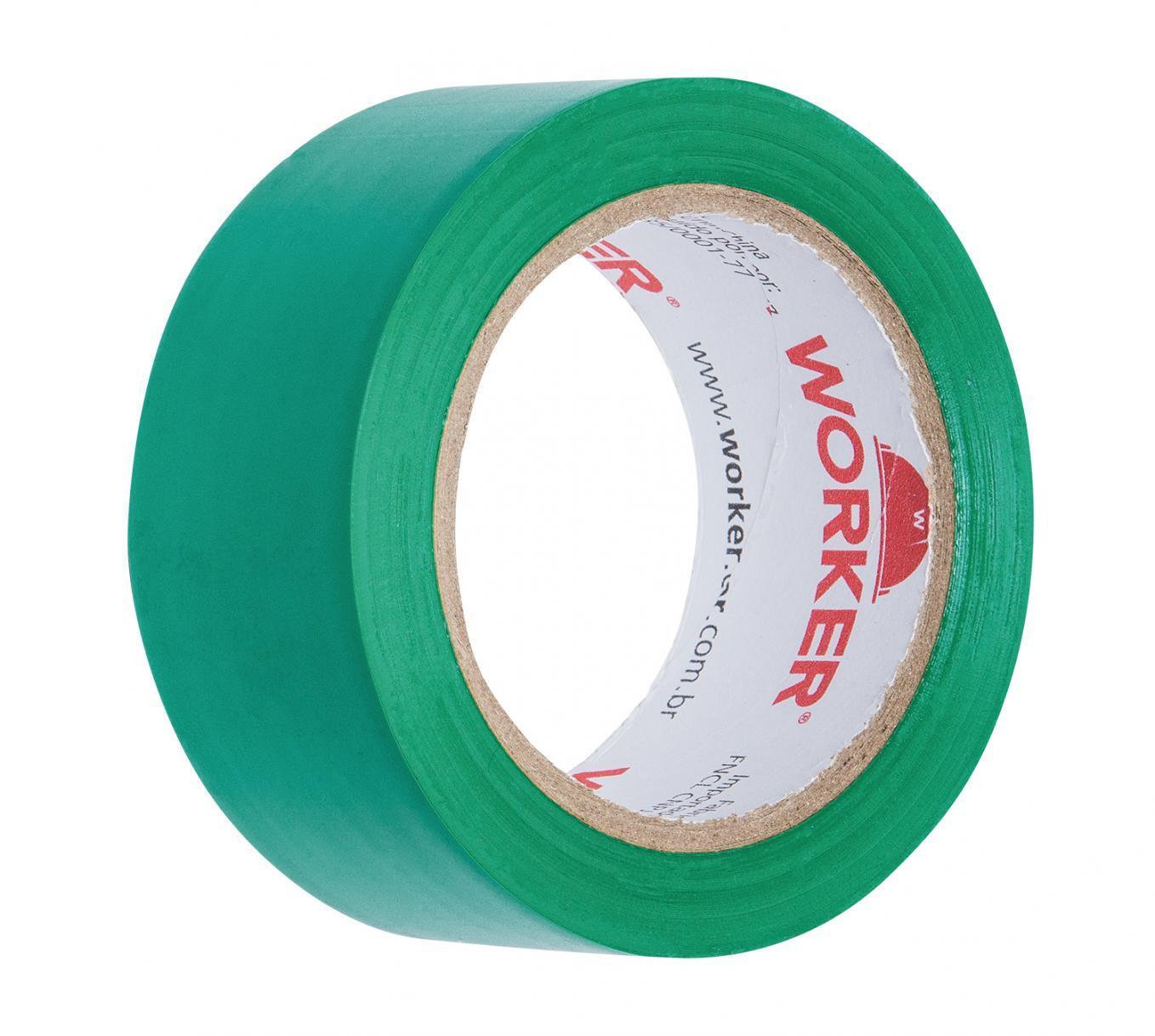 Fita Adesiva Para Demarcação Na Cor Verde 48Mm X 30M Worker