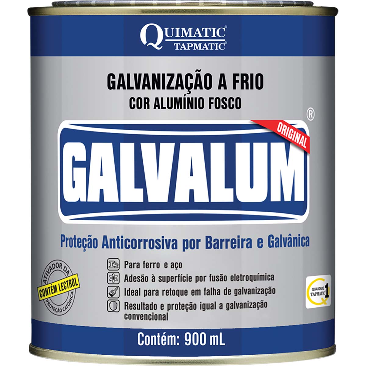 Galvanização A Frio Alumínio Fosco Galvalum 900Ml Quimatic