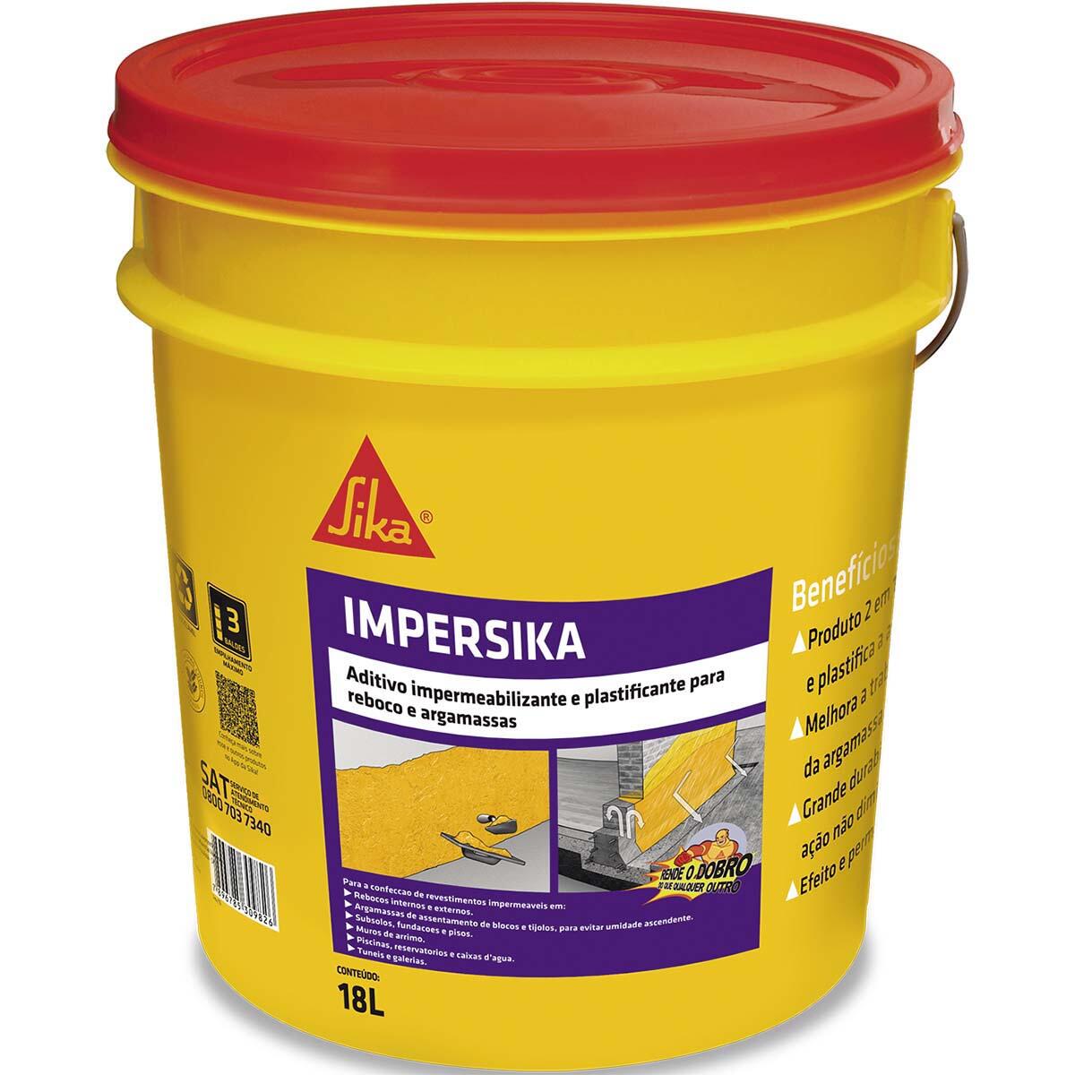 Impersika Impermeabilizante Plastificante 18L Sika