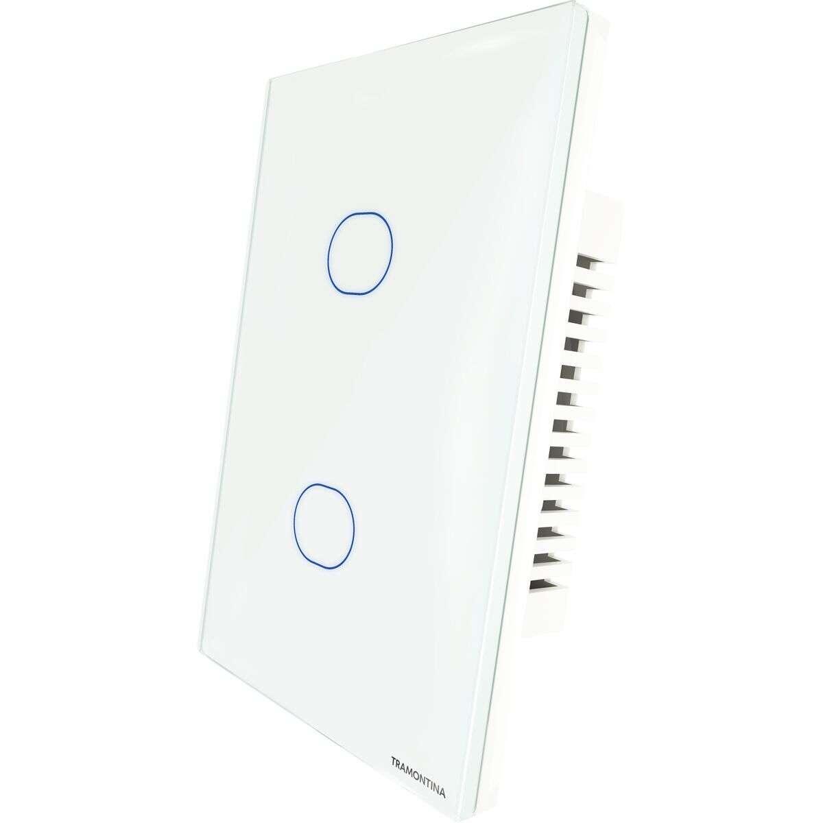 Interruptor Touch Smart Branco Com 2 Canais Tramontina