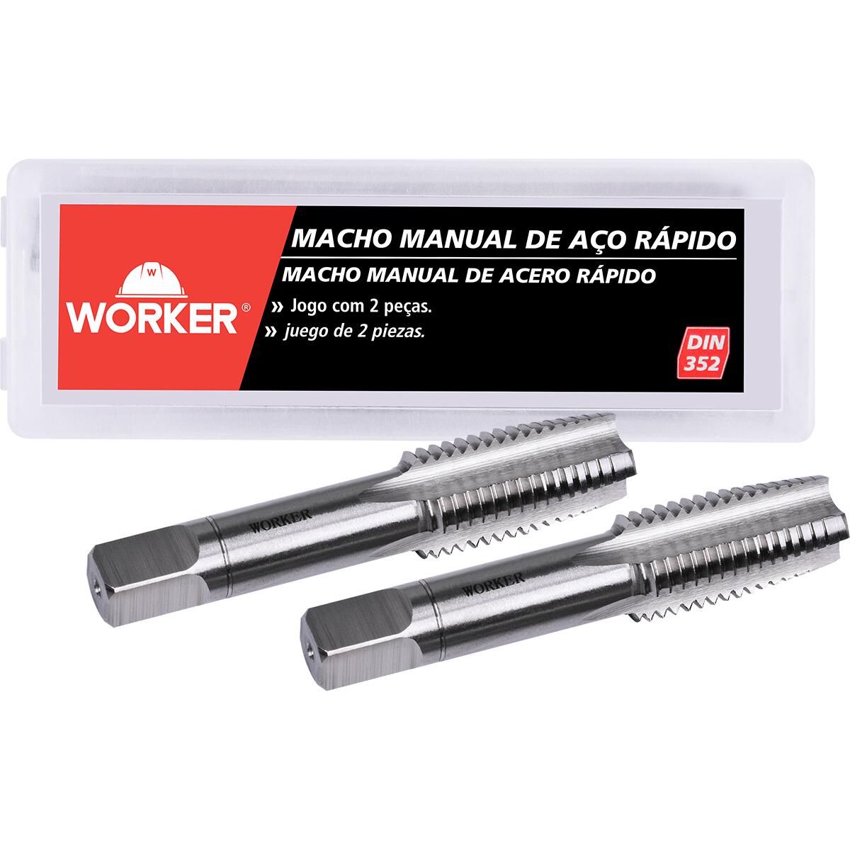 Jogo De Macho Manual Din352 M16X2Mm 2 Peças Worker