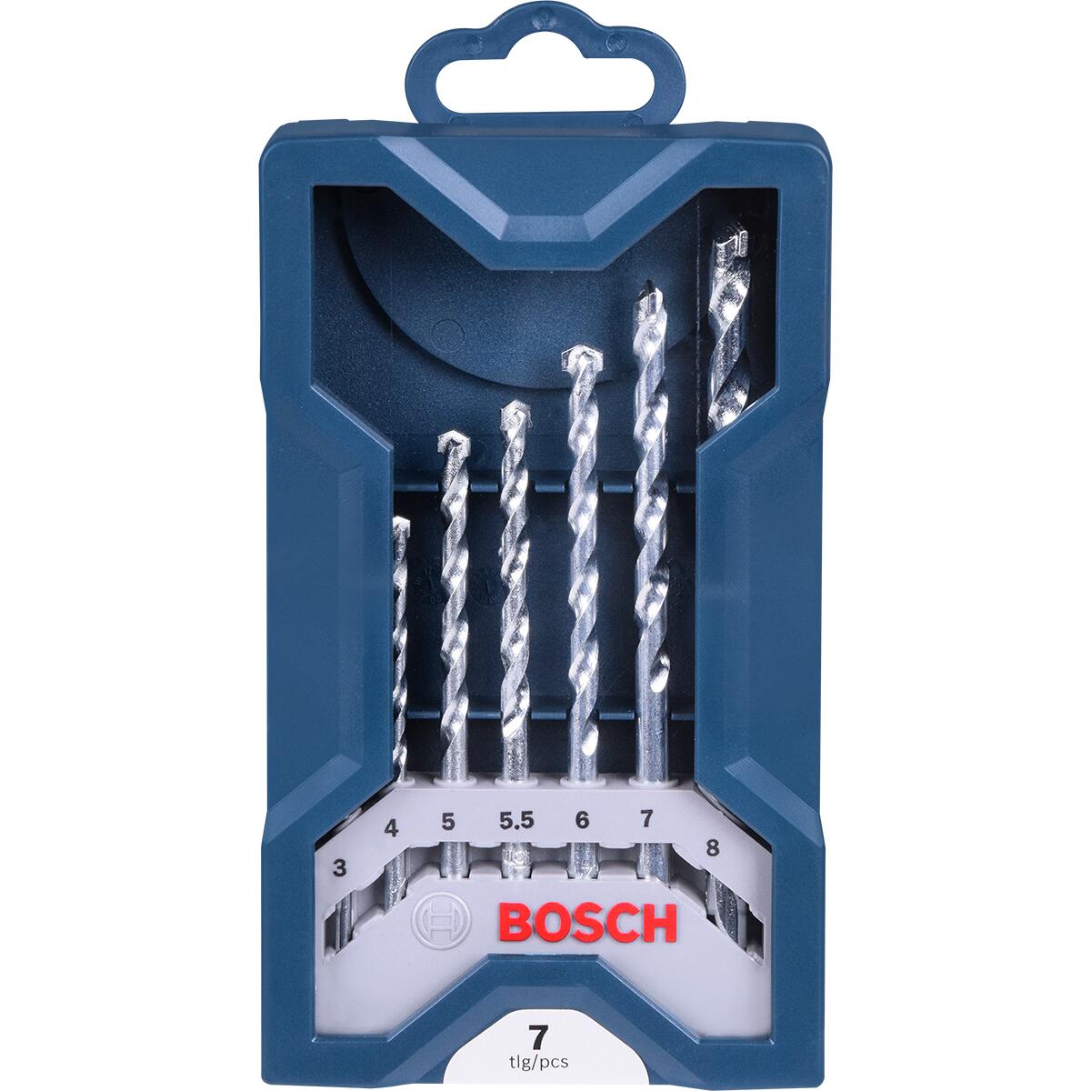 Jogo De Brocas Para Concreto Mini X-Line 3-8Mm Com 7 Peças Bosch