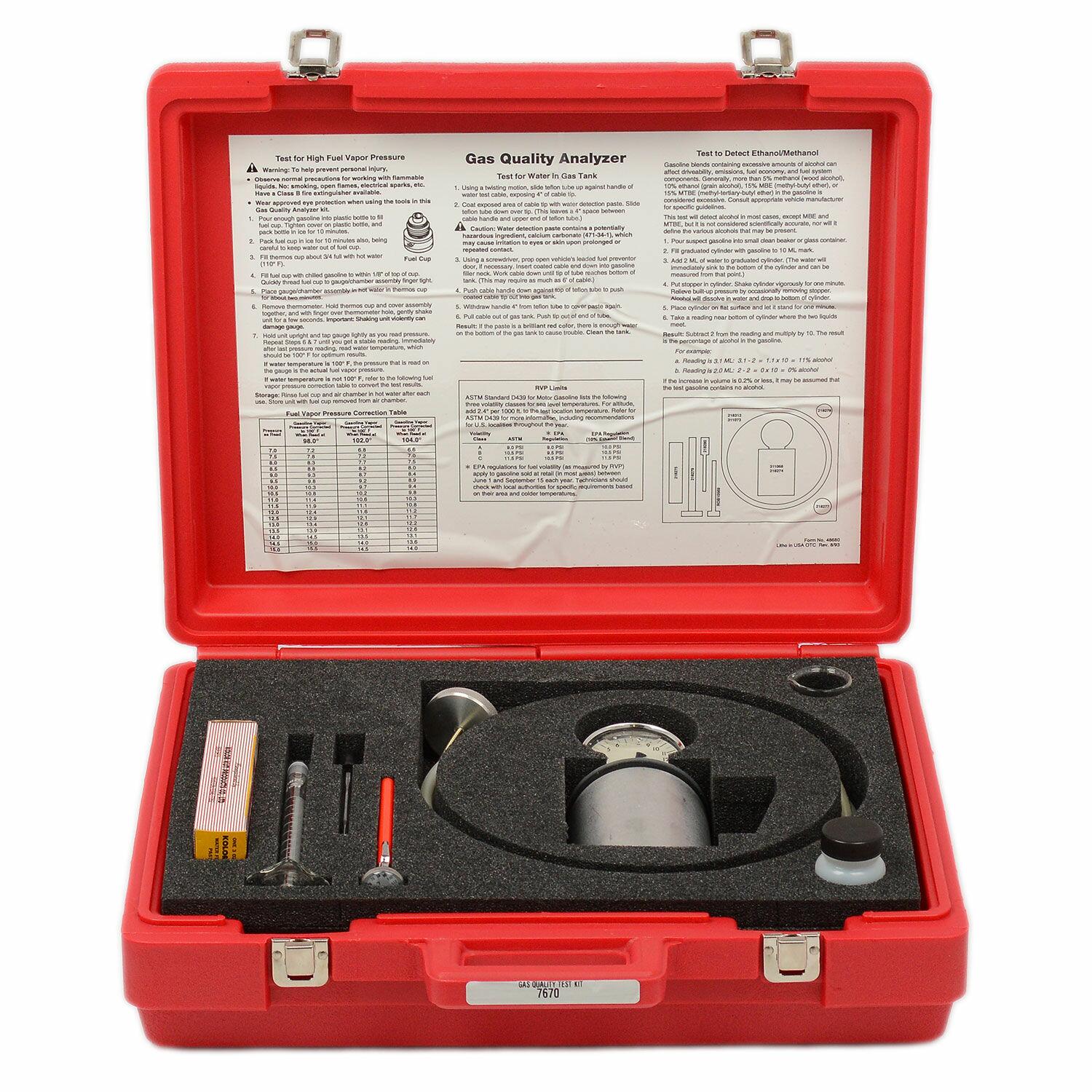 Kit De Teste De Qualidade Da Gasolina 7670 Otc Bosch