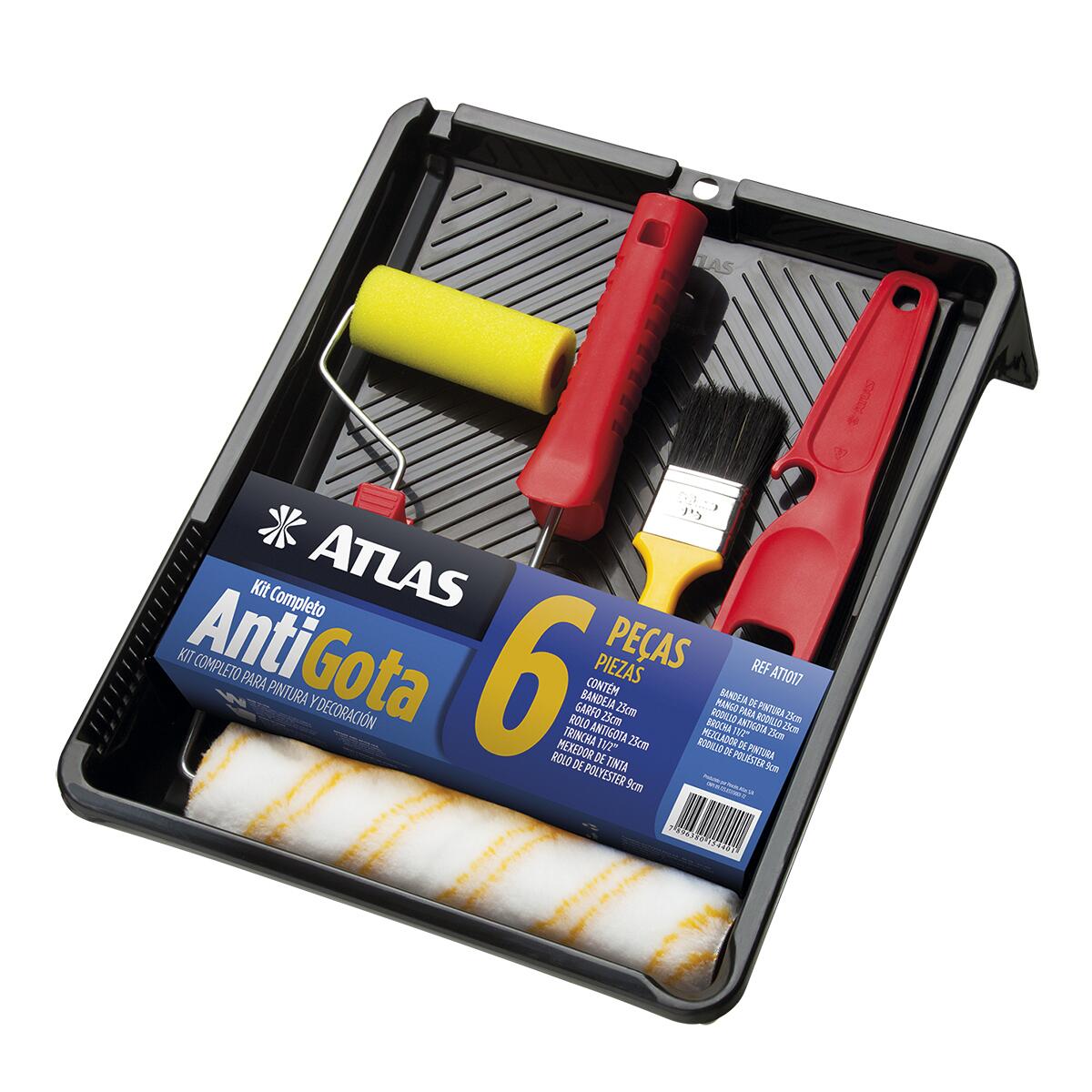 Kit Pintura Anti Gotas Com 6 Peças At1017 Atlas.