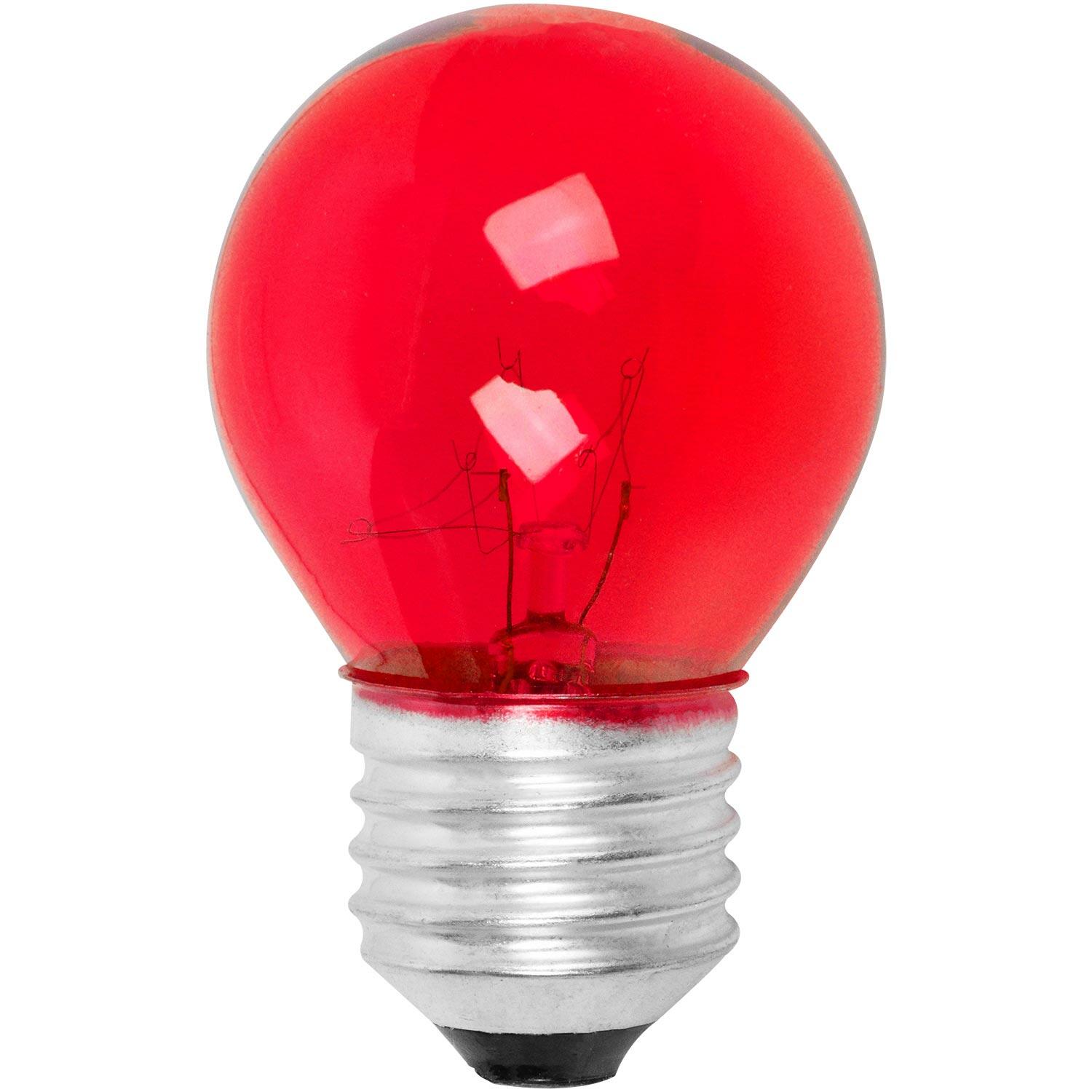 Lâmpada Bolinha 15W E27 Vermelha Incandescente Liege 127V