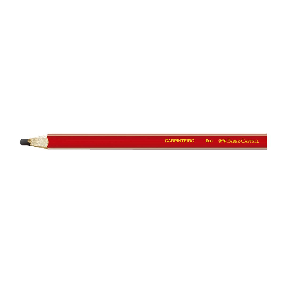 Ecolápis Grafite Para Carpinteiro Vermelho Faber-Castell