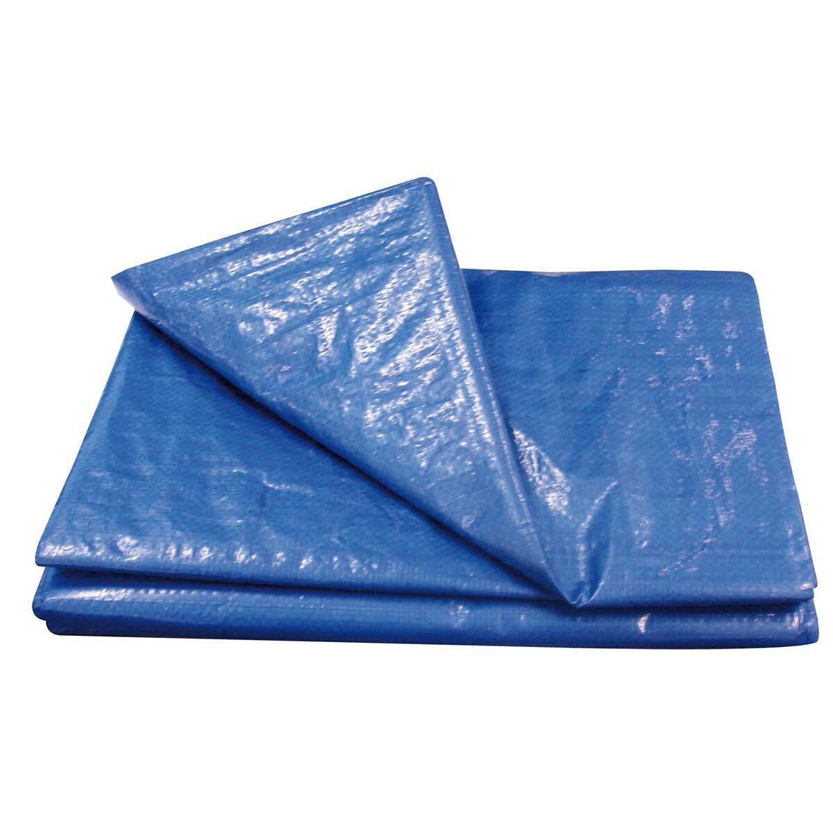 Lona Encerada De Polietileno 150 Micras 4M X 3M Azul Worker