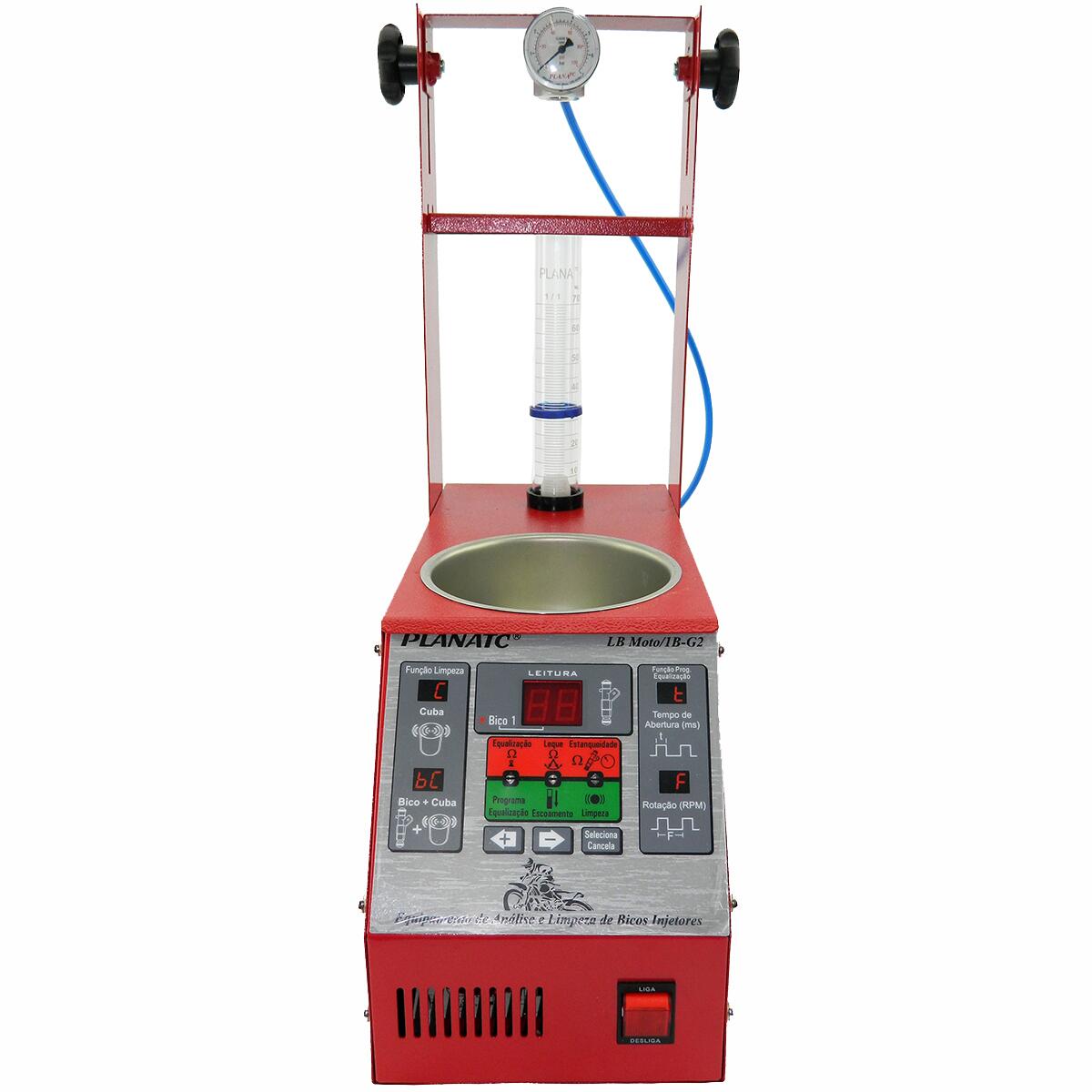 Máquina De Teste E Limpeza De Injetores Com Cuba De 500Ml Planatc