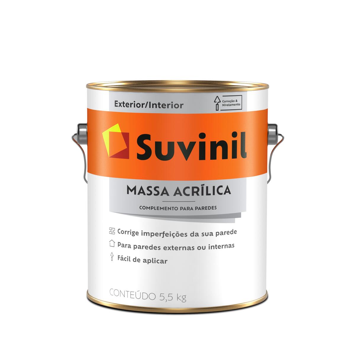 Massa Acrílica Para Alvenaria Lata 5	5Kg Suvinil