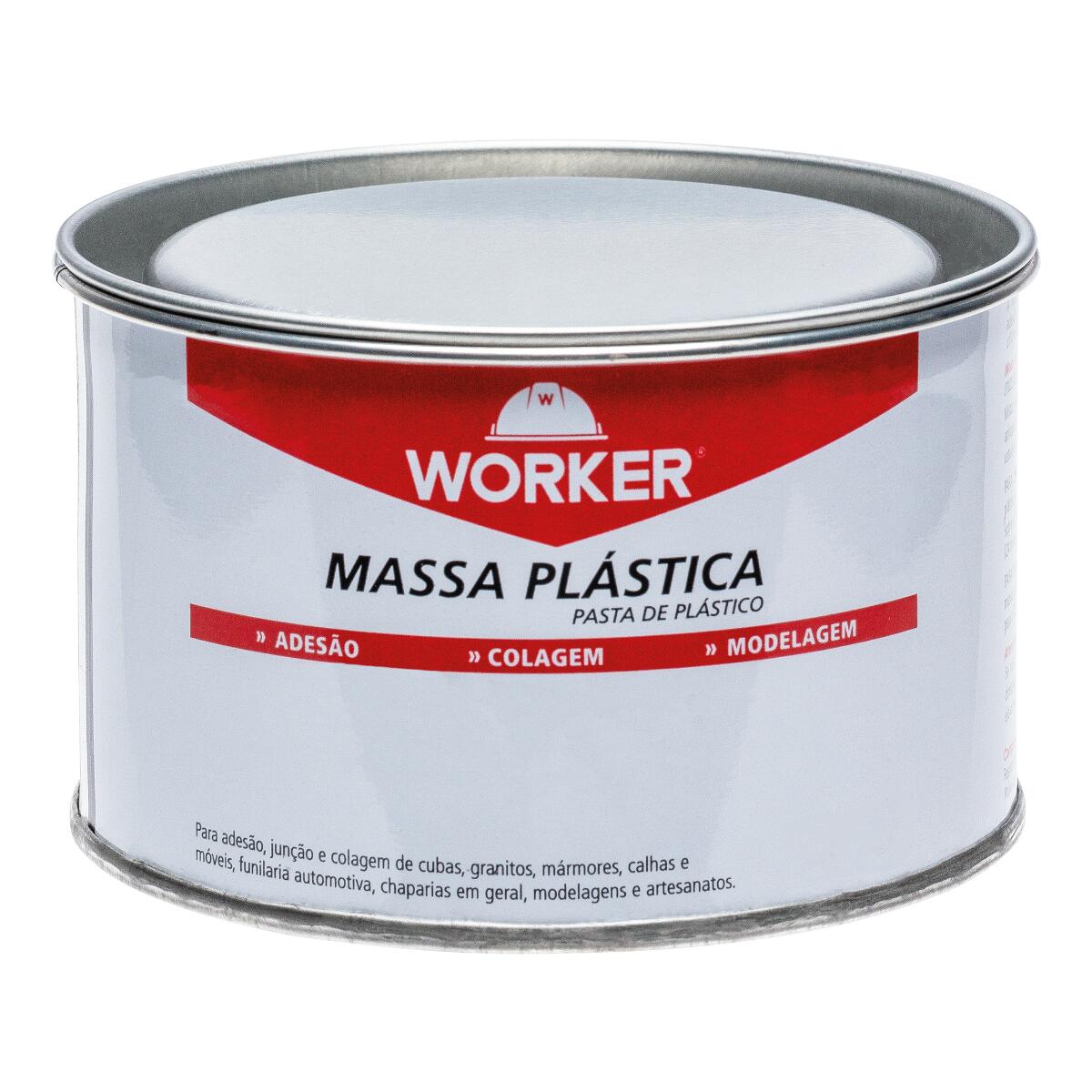 Massa Plástica Para Colagem Cinza 400G Worker