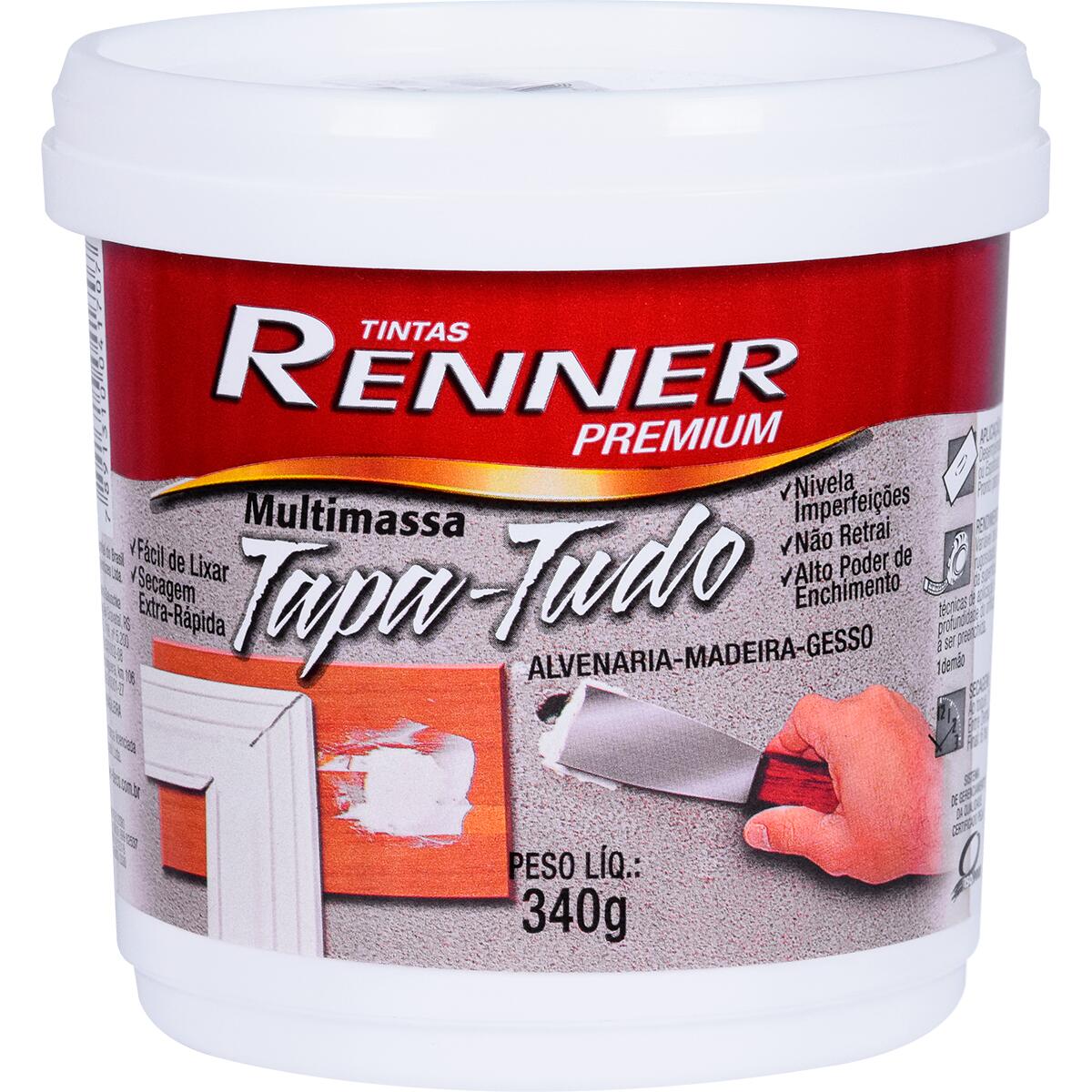 Massa Tapa Tudo Renner Multimassa 340G