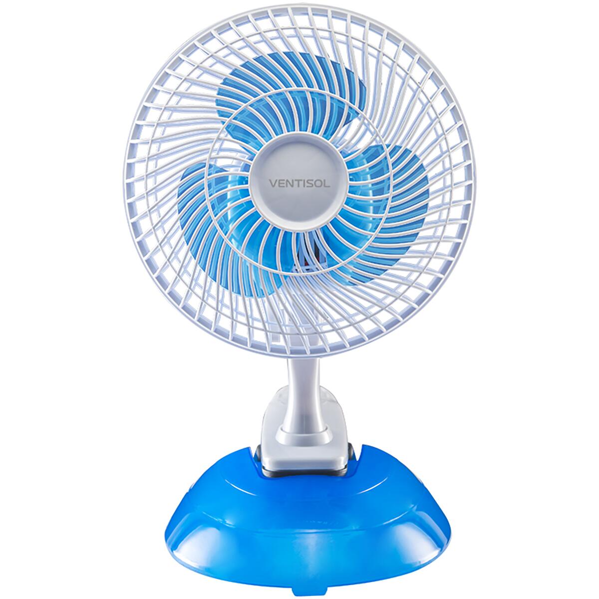 Ventilador De Mesa Mini Branco E Azul 20Cm 127V Ventisol