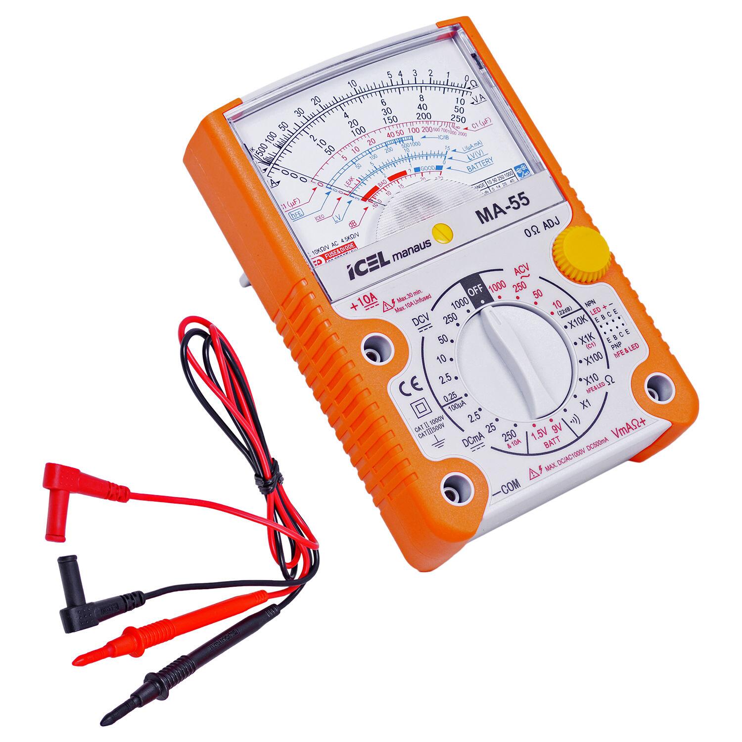 Multímetro Analógico Ac/dc 10A Ma-55 Icel