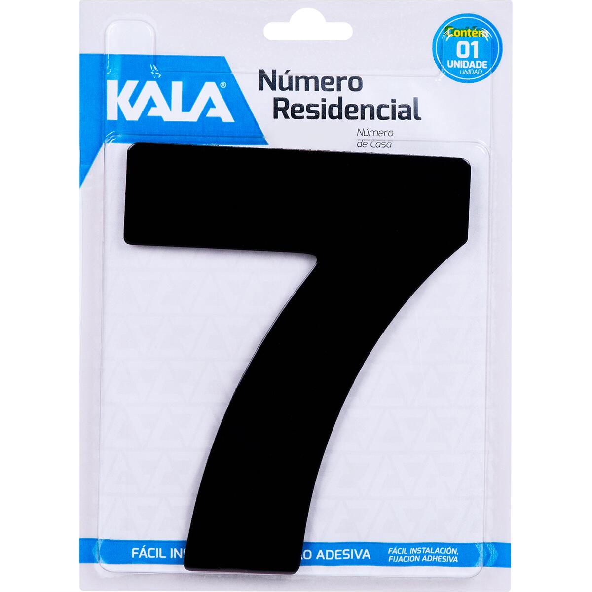 Número Residencial N°7 Preto 18	5Cm Kala