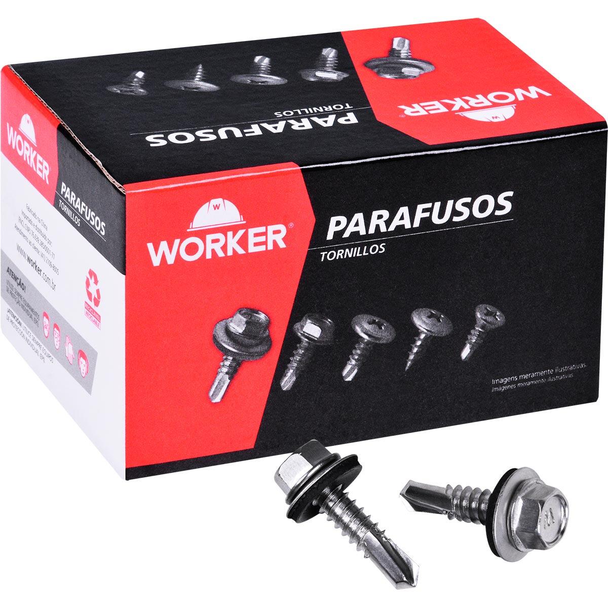 Parafuso Ponta Broca Cabeça Sext 5	5Mm(N12)X1 Worker 500 Peças