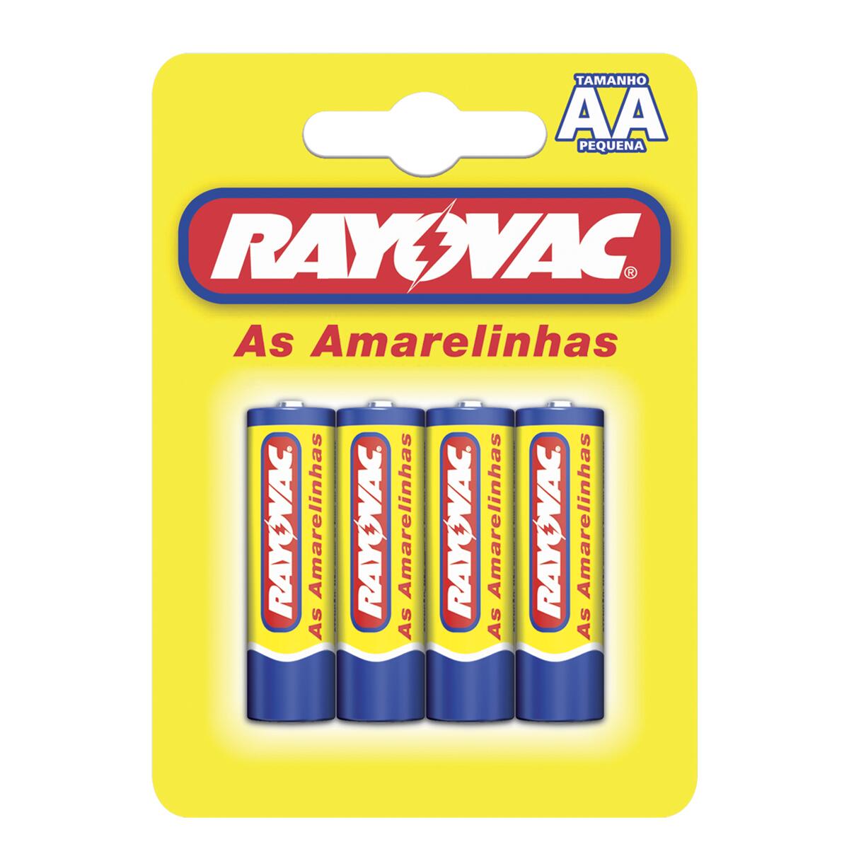 Pilha Amarelinha Rayovac Aaa Palito Enc 04Pcs