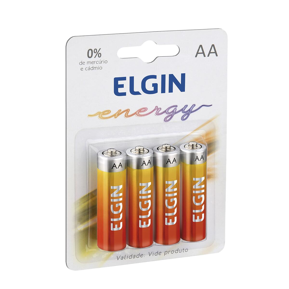 Pilha Recarregável Aa 2700Mah Elgin Com 4 Unidades Comum