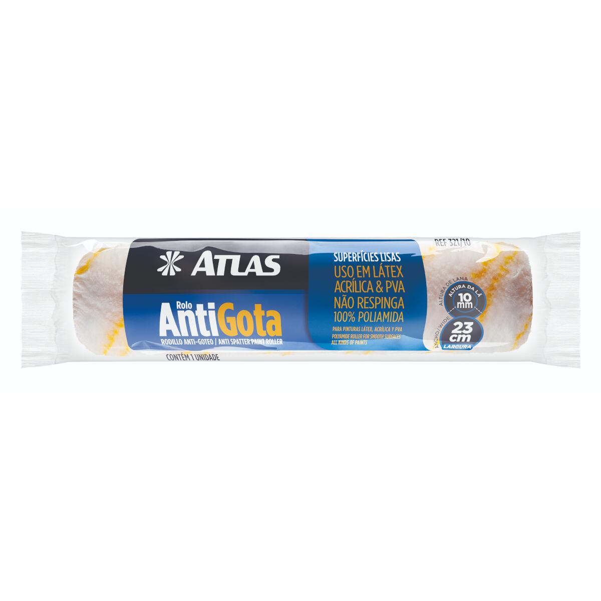 Rolo De Lã Anti Gotas Para Pintura 23Cm Atlas