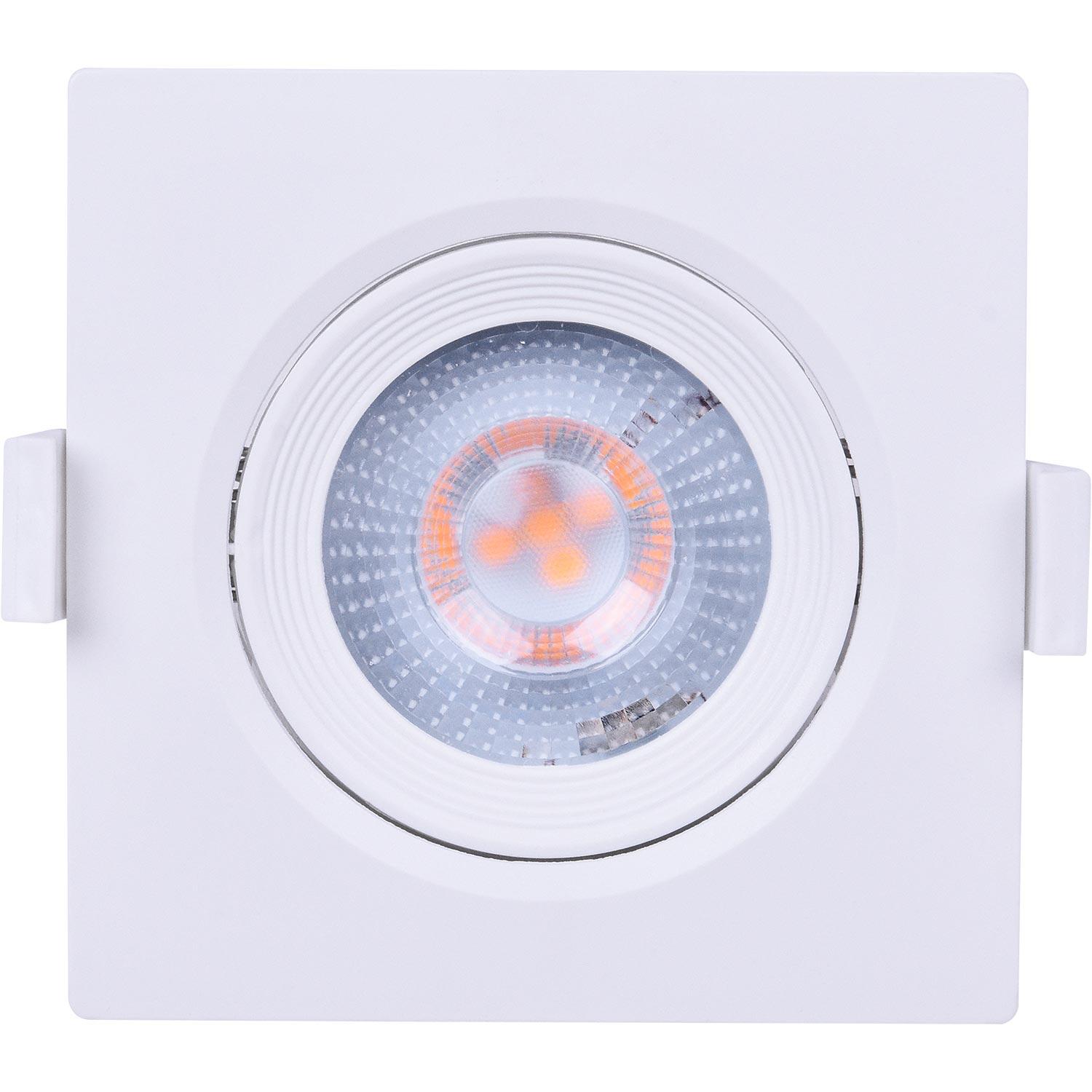 Spot Led Mr11 Embutir Quadrada 3W Amarela Liege