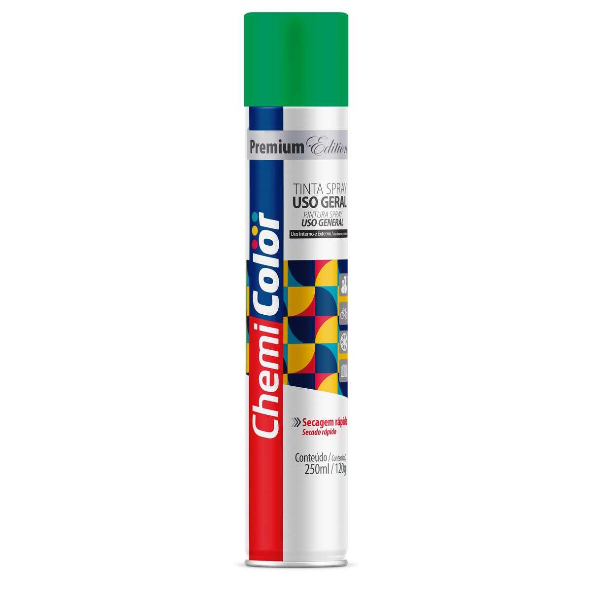 Tinta Spray Uso Geral 250Ml/120G Verde Claro Chemicolor