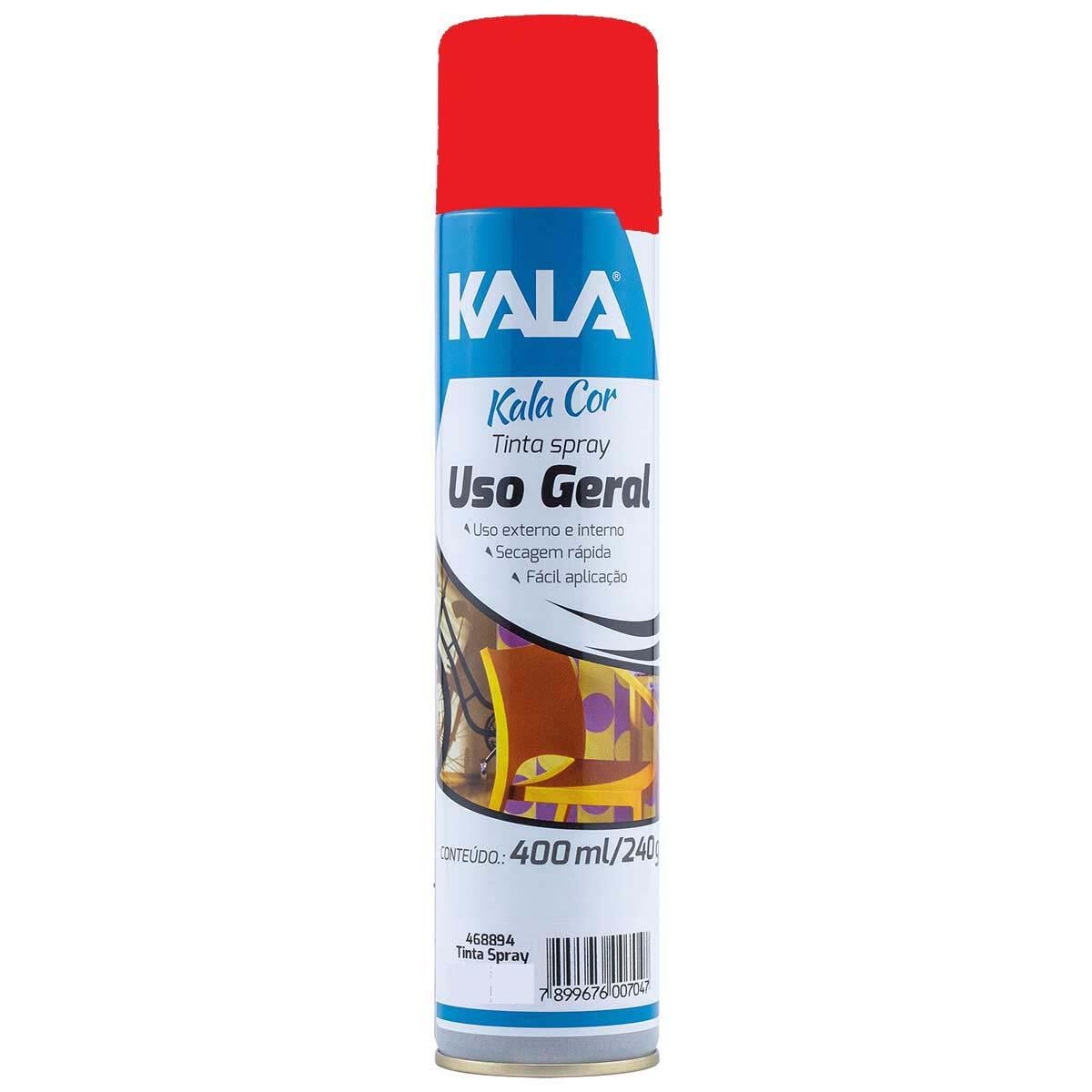 Tinta Spray Uso Geral Vermelho Kala