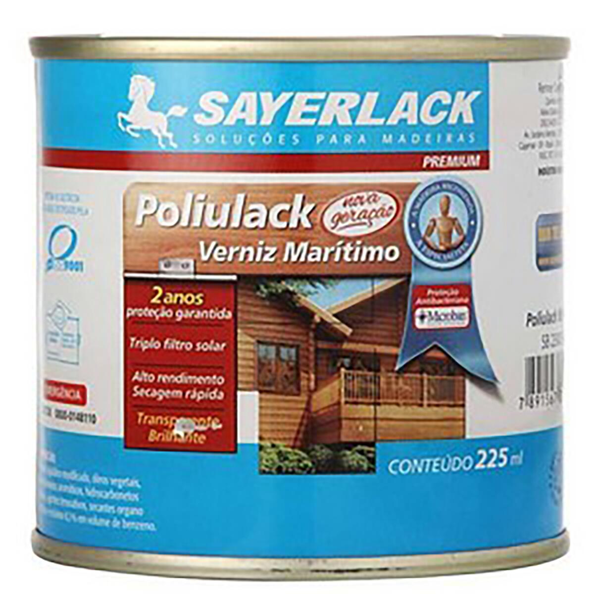 Verniz Poliulack Sayerlack Brilhante 225Ml Transparente
